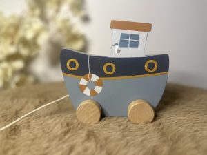 Little Dutch Houten Speelgoed Sailors Bay trekfiguur boot